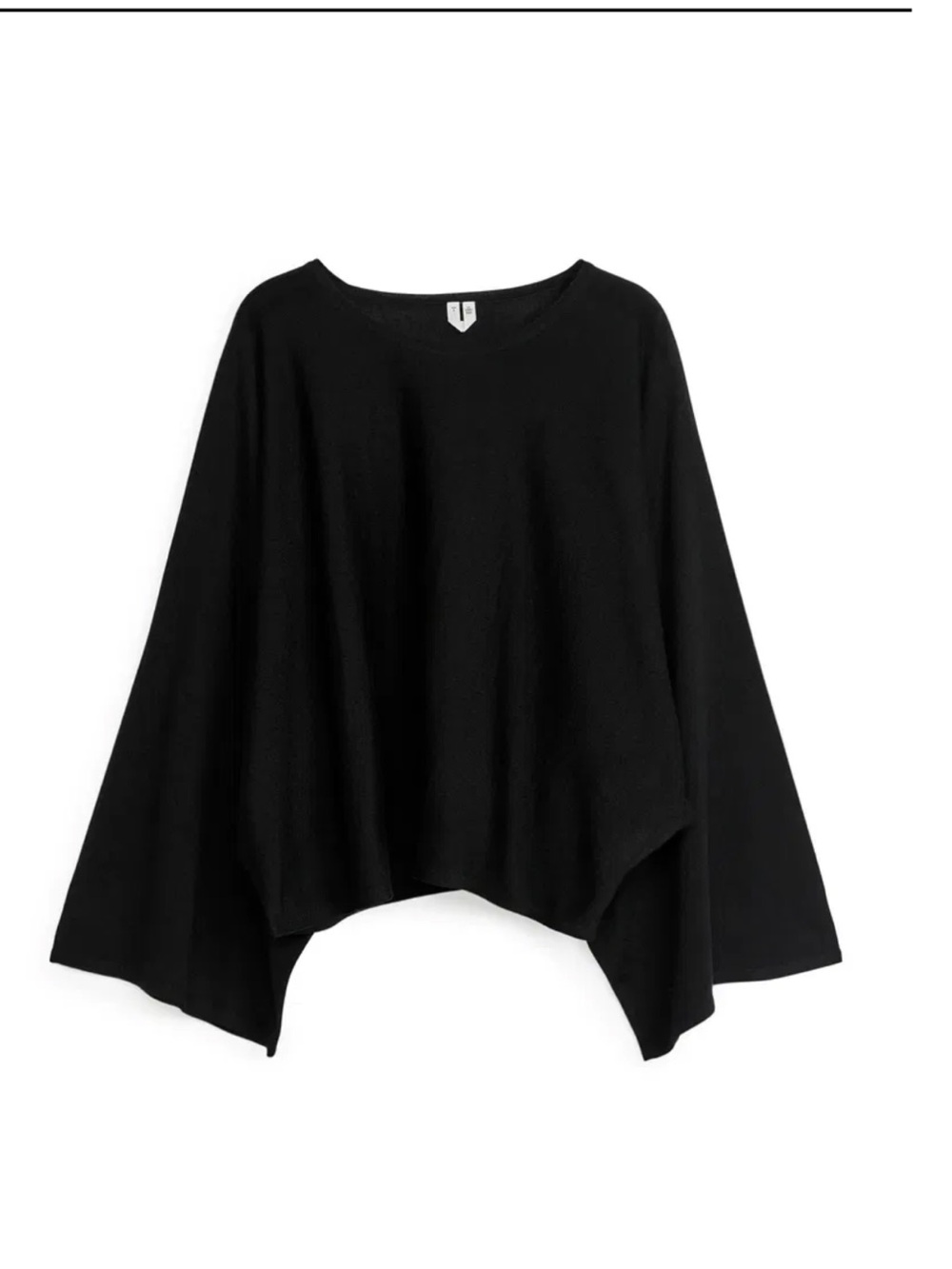 Arket Black Loose Fit Crewneck Pullover